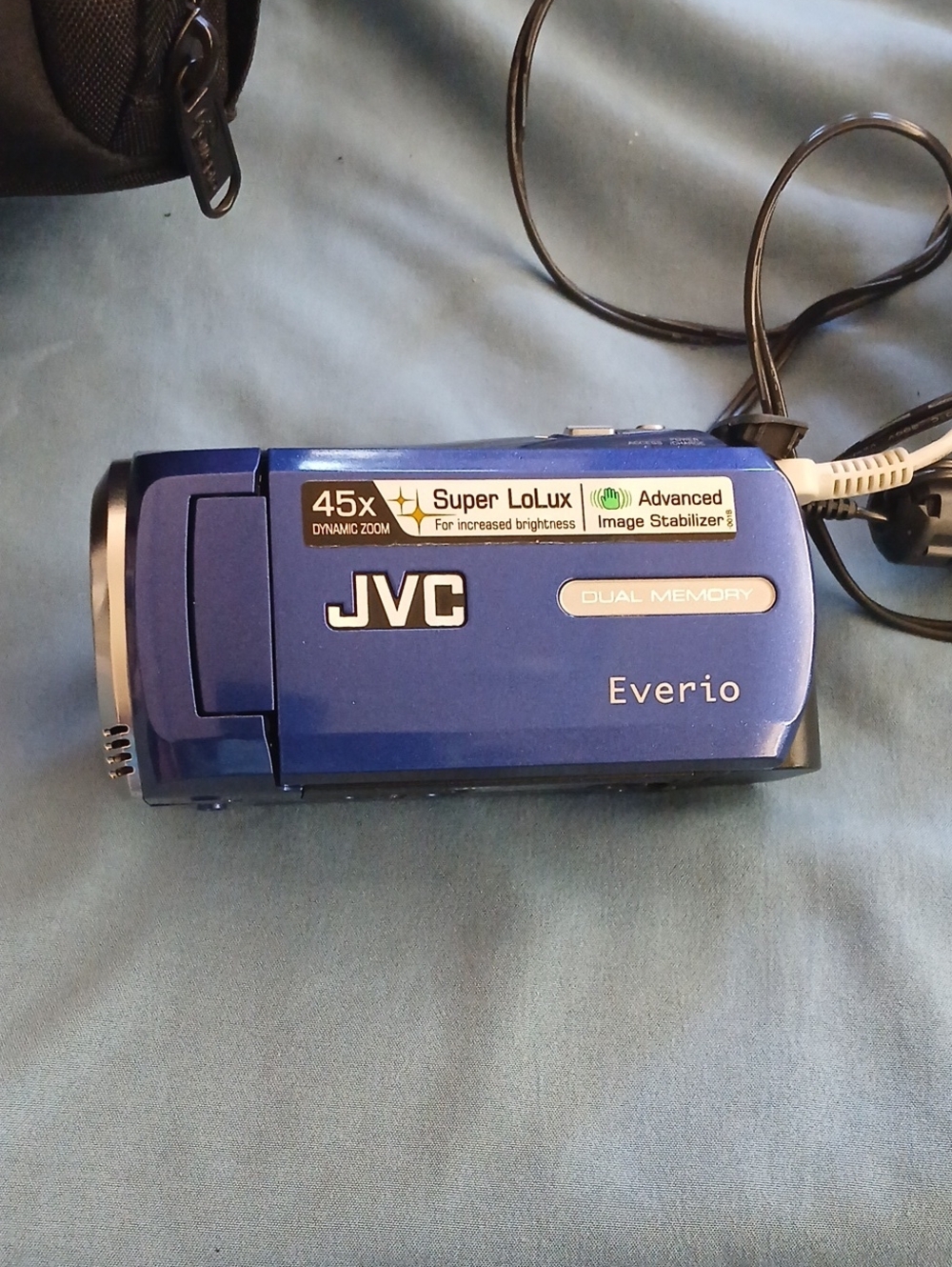 JVC Everio Blue Digital Camcorder - 45x Zoom, Image Stabilizer
